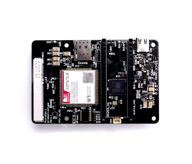 MicroCat.1 - IoT用 LTE(Cat.1 bis) 通信マイコンボード - Python4G通信組込機器
