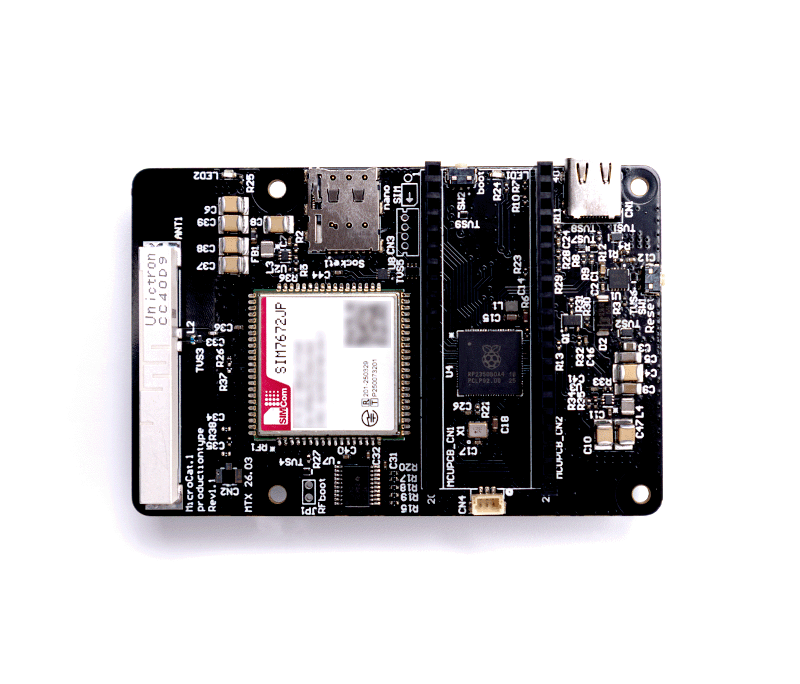 MicroCat.1 - IoT用 LTE(Cat.1 bis) 通信マイコンボード - Python4G通信組込機器
