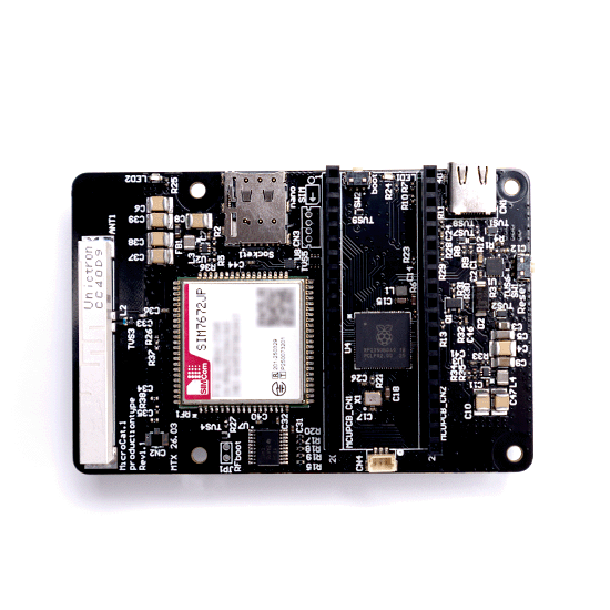 MicroCat.1 - MicroPython搭載LTE Cat.1 bis通信モジュール一体基板 - Python4G通信組込機器