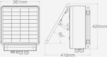Pi-field - ラズベリーパイ屋外稼働キット - ラズパイ4G通信電源不要 - 図面